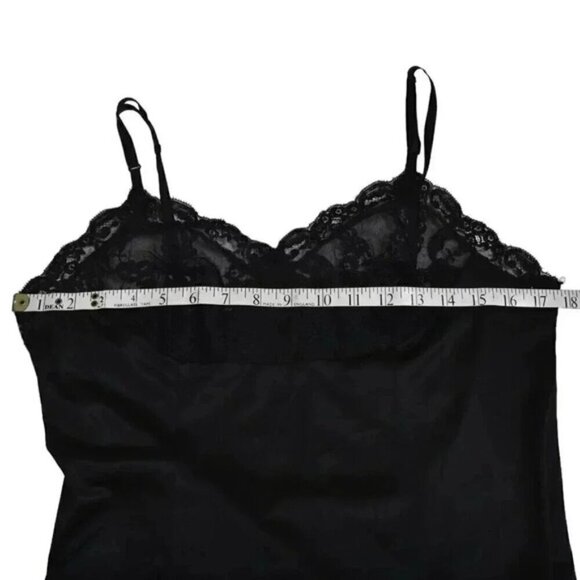 Vintage Kayser Black Slip Dress Lingerie Lace Size 36 - Picture 7 of 10
